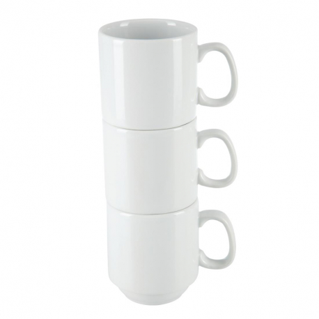 Olympia Whiteware Stacking Mugs 284ml 10oz 12 Pack