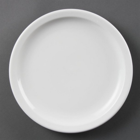 Olympia Whiteware Narrow Rimmed Plates 230mm 12 Pack
