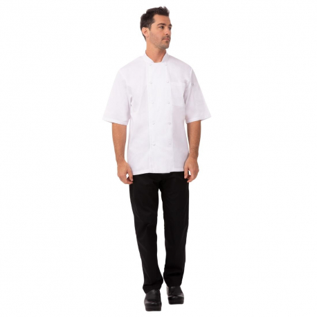 Chefs Works Montreal Cool Vent Unisex Short Sleeve Chefs Jacket White L