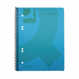 Q-Connect Spiral Bound Polypropylene Notebook 160 Pages A5 Blue 5 Pack KF10034