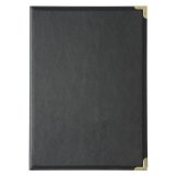 Olympia Faux Leather Menu Cover A4 Black