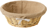 Matfer Woven Basket - Lined Wicker Round 250mm - 573476