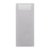Europochette Classic Size Sea Salt Grey Cutlery Pouch with White 2ply Napkin 500 Pack