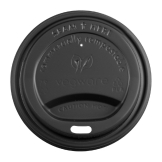 Vegware 79-Series CPLA Hot Cup Lids Black 1000 Pack