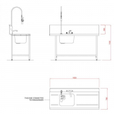 Hobart SD1650R-L Inlet Triple Rack Table and Sink