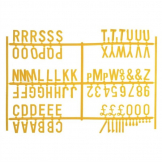 Beaumont Peg Board 20mm Letters 540 Characters Yellow (Pack of 20)