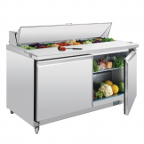 Polar U-Series Double Door Prep Counter Fridge 527Ltr