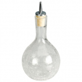 Bitters Dash Bottle Round Crackle Glass 330ml