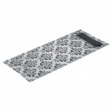 Europochette White with Vintage Design Cutlery Pouch with Black Napkin 100 Pack