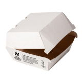 Notpla Clamshell Burger Boxes - White Pack of 200