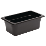 Vogue ABS Gastronorm Tray Black GN 1-4 100mm