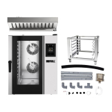 Buffalo Smart Touchscreen Combi Oven 11 x GN 1-1 w-stand Hood and Installation Kit