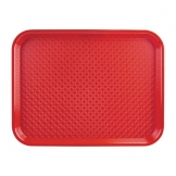 Kristallon Small Polypropylene Fast Food Tray Red 345mm