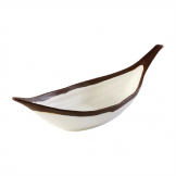 APS Crocker Leaf Bowl Cream. 305mm length