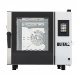 Buffalo Freestanding Smart Touchscreen Compact Combi Oven  6 x GN 1-1 with Installation Kit and Extraction Hood