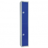Elite Double Door Camlock Locker Blue