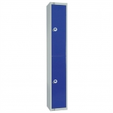 Elite Double Door Camlock Locker Blue